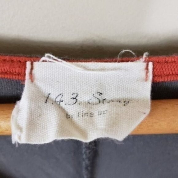 143 Story | Orange Cream Gray Colorblock Oversized Tunic Top Size Medium - Picture 2 of 5